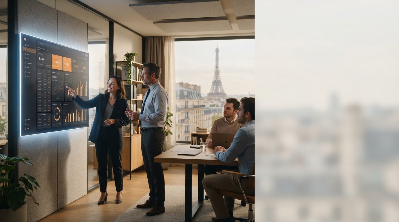 Sitedoro, tableau de bord d'analyse de marché en temps réel sur écran